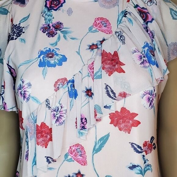 GB GIRLS asymmetrical pink floral dress - Picture 13 of 13